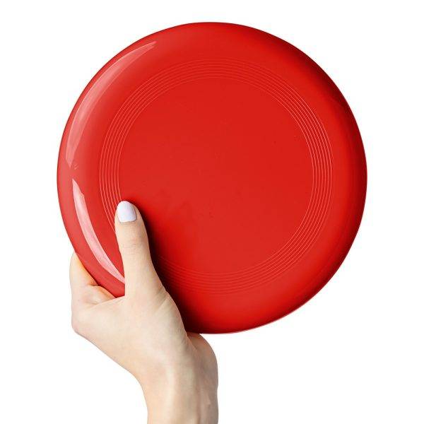 Frisbee rouge personnalisable avec logo