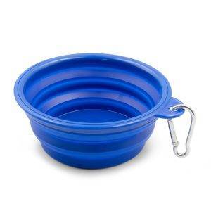 Gamelle pliable pour chien Platora bleu personnalisable avec logo