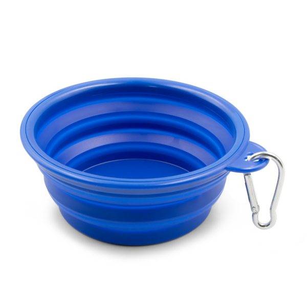 Gamelle pliable pour chien Platora bleu personnalisable avec logo