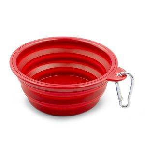Gamelle pliable pour chien Platora rouge personnalisable avec logo