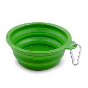Gamelle pliable pour chien Platora vert claire personnalisable