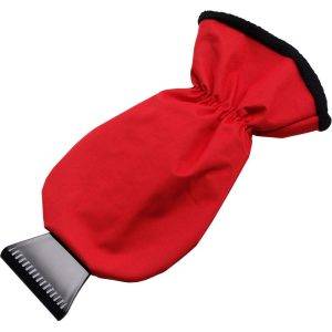 Gant gratte-neige rouge personnalisable avec logo