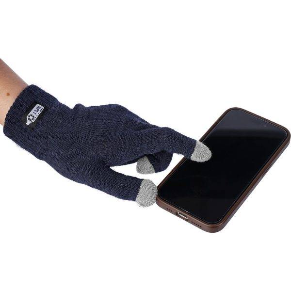 Gants bleu personnalisable avec logo