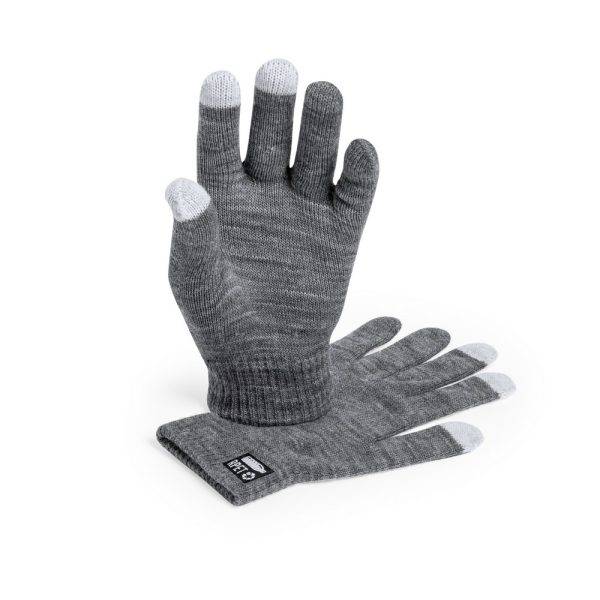 Gants RPET gris personnalisable avec logo