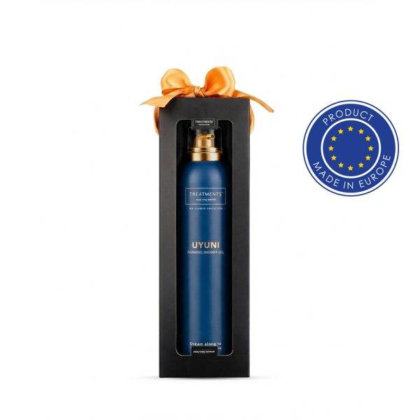 Gel douche TREATMENTS bleu personnalisable avec logo