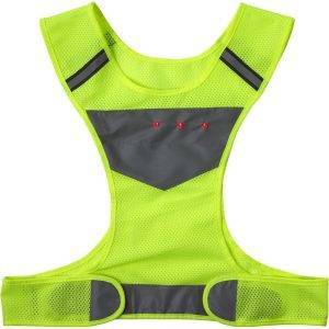 Gilet avec lumière jaune personnalisable avec logo