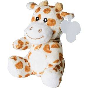 Girafe en peluche multicolore personnalisable avec logo