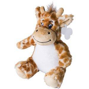 Girafe en peluche orange personnalisable avec logo