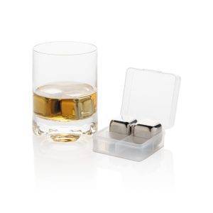 Glaçons réutilisables en acier inoxydable 4pcs argent personnalisable