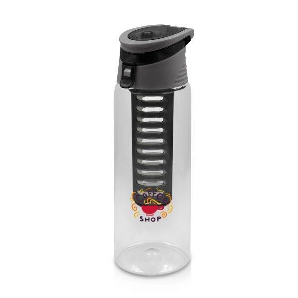 Gourde de sport en Tritan 700 ml Air Gifts Lizzie noir personnalisable