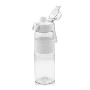 Gourde de sport en Tritan 850 ml Air Gifts Flore blanc personnalisable