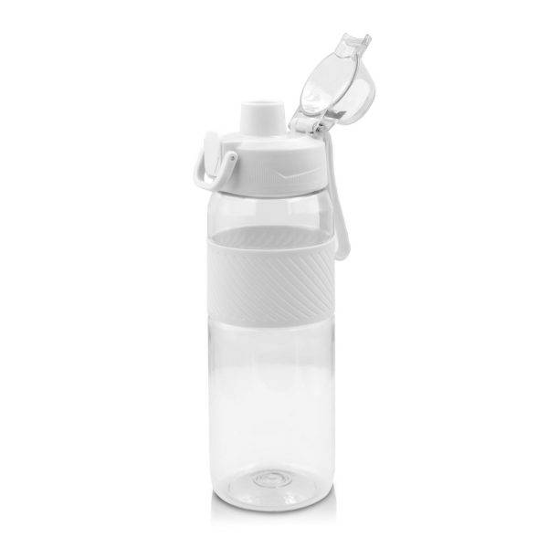 Gourde de sport en Tritan 850 ml Air Gifts Flore blanc personnalisable