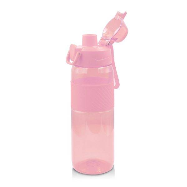 Gourde de sport en Tritan 850 ml Air Gifts Flore rose personnalisable