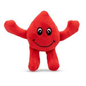 Goutte en peluche Vaiva rouge personnalisable avec logo
