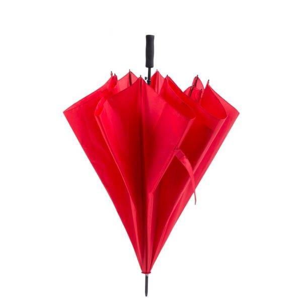 Grand parapluie automatique coupe-vent rouge personnalisable avec logo