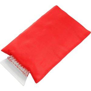 Gratte-neige en gant rouge personnalisable avec logo