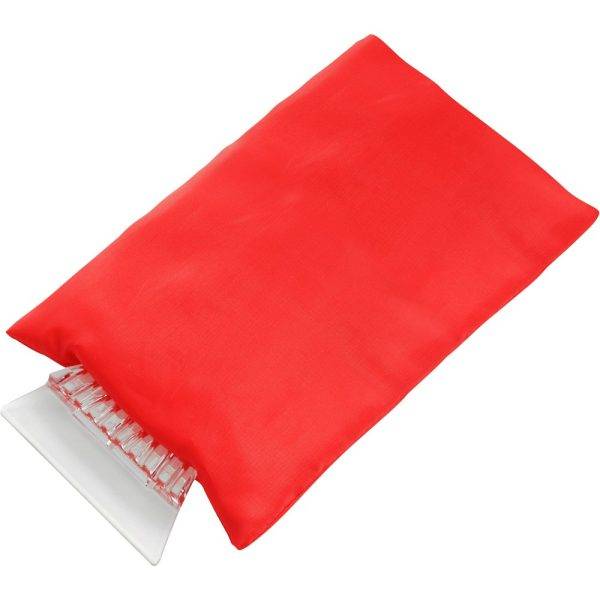 Gratte-neige en gant rouge personnalisable avec logo