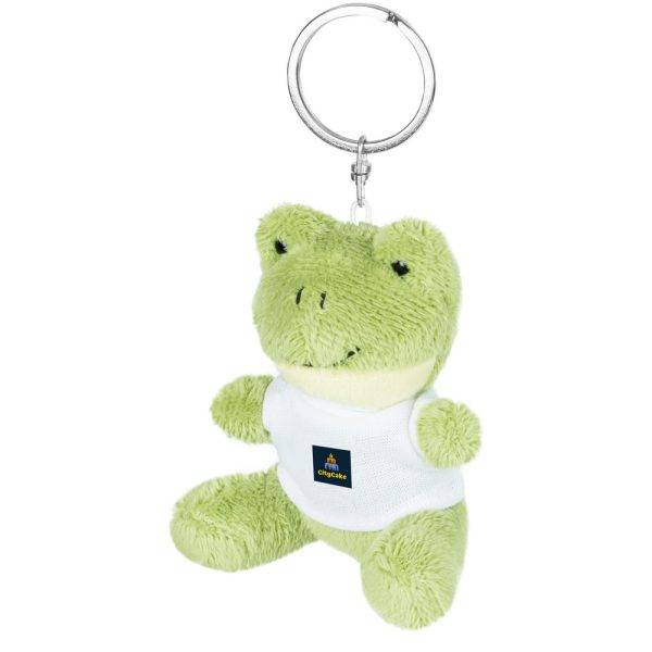 Grenouille en peluche, porte-clés Sallie vert personnalisable