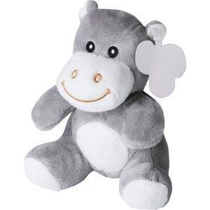 Hippopotame en peluche multicolore personnalisable avec logo