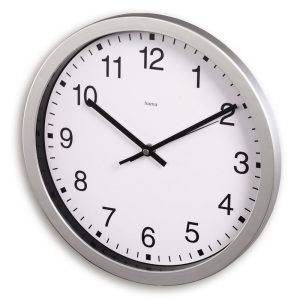 Horloge murale Hama Mallorca argent personnalisable avec logo
