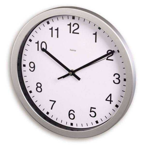 Horloge murale Hama Mallorca argent personnalisable avec logo