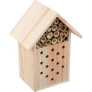 Hôtel à abeilles brun personnalisable avec logo