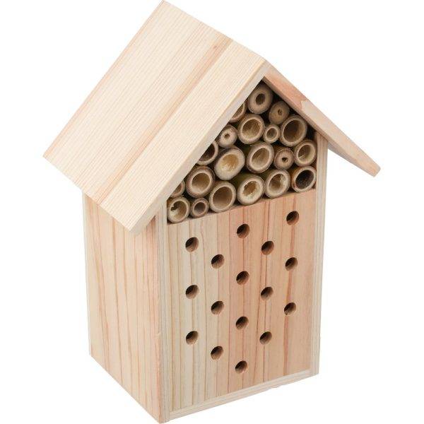 Hôtel à abeilles brun personnalisable avec logo