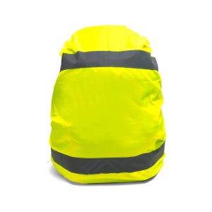 Housse élastique pour sac à dos jaune personnalisable avec logo