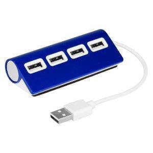 Hub USB 2.0 Fletcher bleu marine personnalisable avec logo