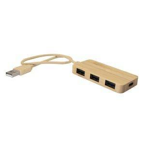Hub USB et USB-C Bambou B'RIGHT | Kenzie bois personnalisable