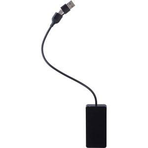 Hub USB et USB type C noir personnalisable avec logo