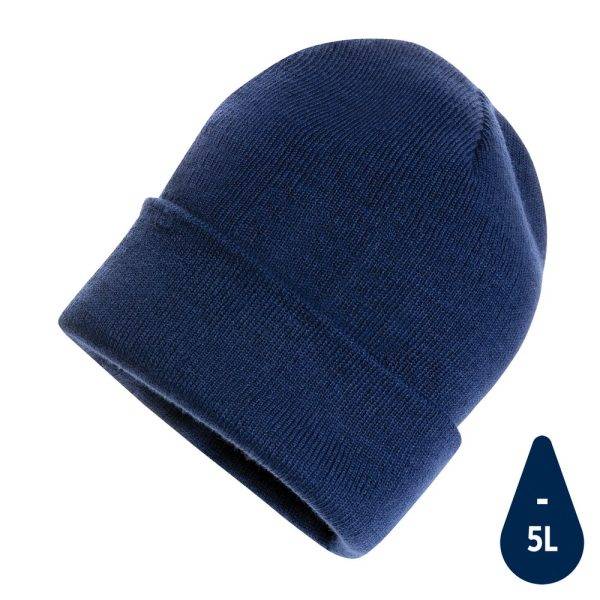 Impact Polylana® beanie with AWARE™ tracer bleu personnalisable