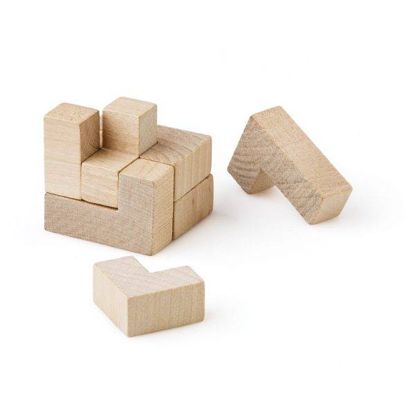 Jeu d'adresse en bois brun personnalisable avec logo