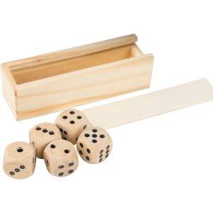 Jeu de dés brun personnalisable avec logo