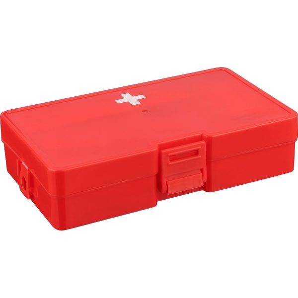 Kit de premiers secours rouge personnalisable avec logo