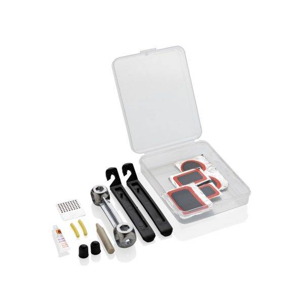 Kit de réparation vélo compact neutre personnalisable avec logo