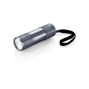 Lampe aluminium Quattro gris personnalisable avec logo