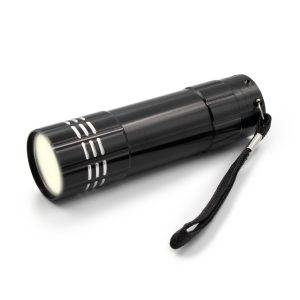 Lampe de poche COB Lule noir personnalisable avec logo