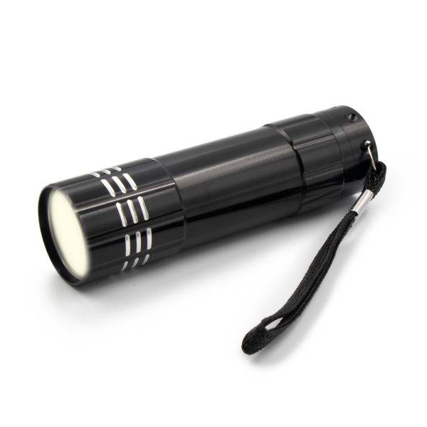 Lampe de poche COB Lule noir personnalisable avec logo