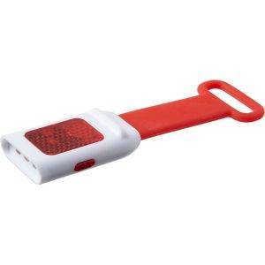 Lampe de vélo rouge personnalisable avec logo