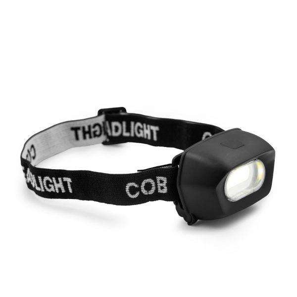 Lampe frontale COB | Pauline noir personnalisable avec logo