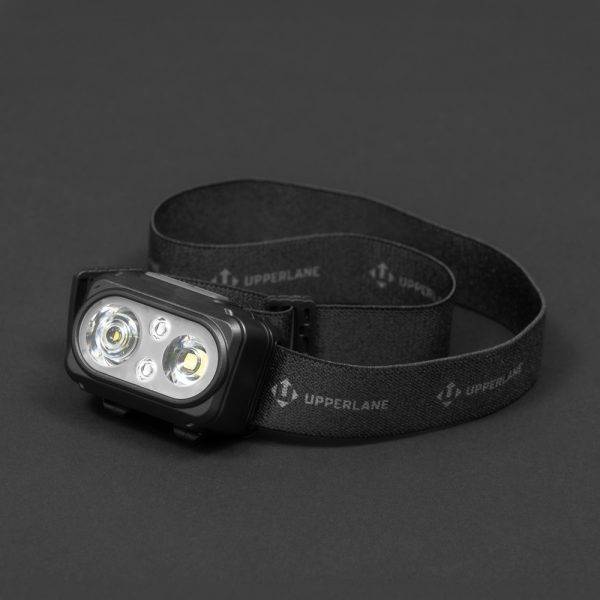 Lampe frontale Upperlane noir personnalisable avec logo