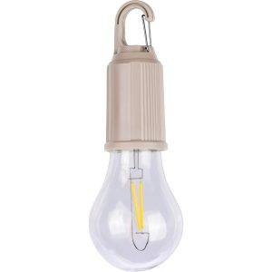 Lampe suspendue "ampoule", clip mousqueton beige personnalisable