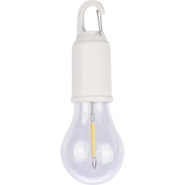 Lampe suspendue " ampoule ", clip mousqueton blanc personnalisable