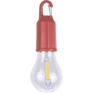 Lampe suspendue "ampoule", clip mousqueton bordeaux personnalisable