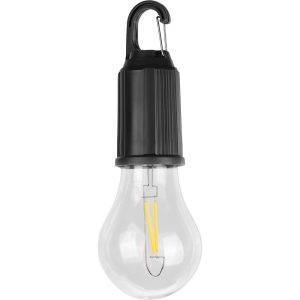 Lampe suspendue " ampoule ", clip mousqueton noir personnalisable
