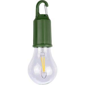 Lampe suspendue " ampoule ", clip mousqueton vert personnalisable