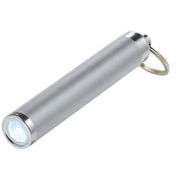 Lampe torche à LED argent personnalisable avec logo