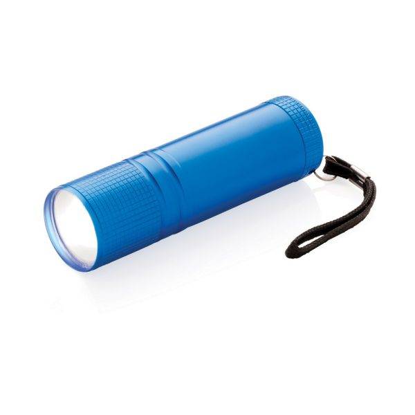 Lampe torche COB bleu personnalisable avec logo – réf. P513.825