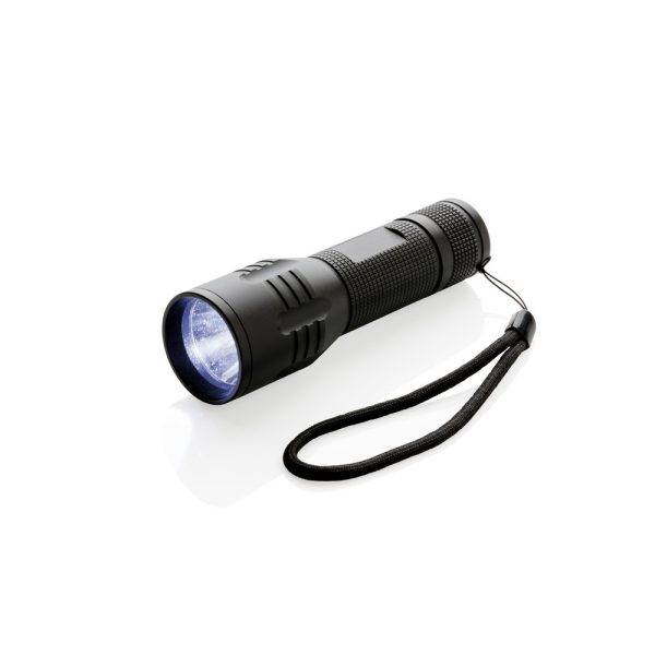Lampe torche CREE 3 W medium noir personnalisable avec logo